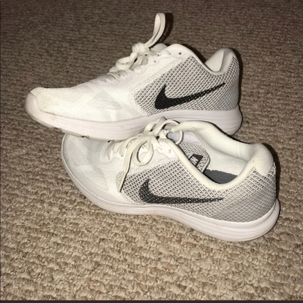 White Nike shoes